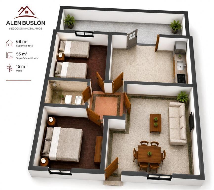 Apartamento Venta En Planta Baja Al Frente De 2 Dormitorios