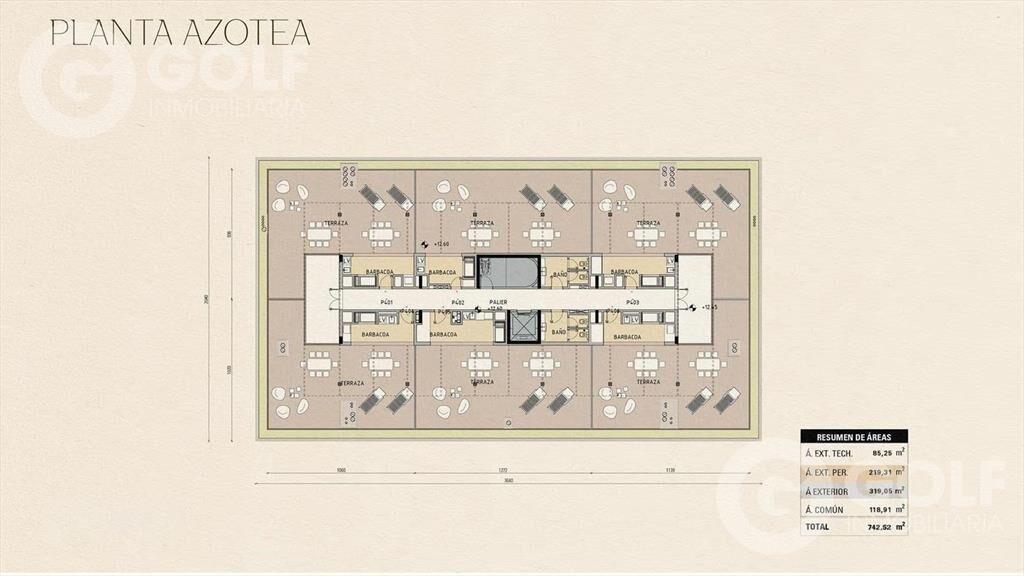 Apartamento en venta de 3 dormitorios y dos cocheras en Bar