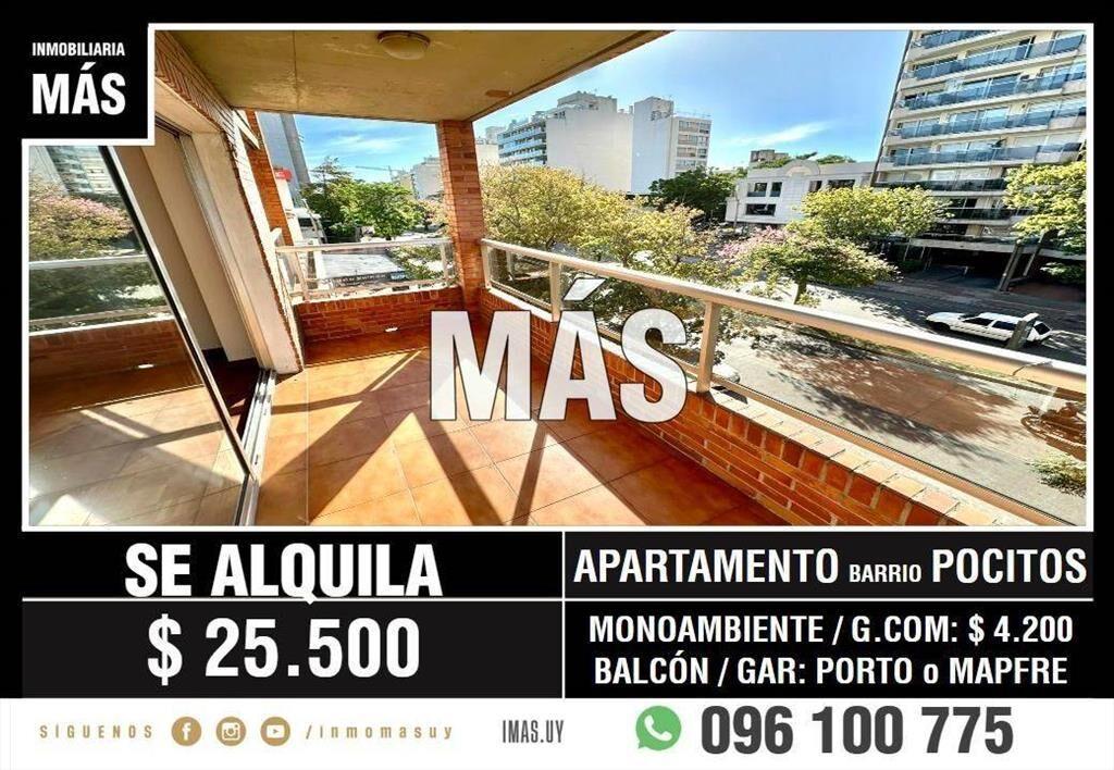 Apartamento Monoambiente Alquiler Balcon Portero Barbacoa...