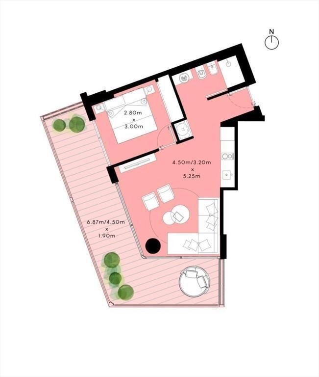 Apartamento de un dormitorio en venta en Colonia del Sacram