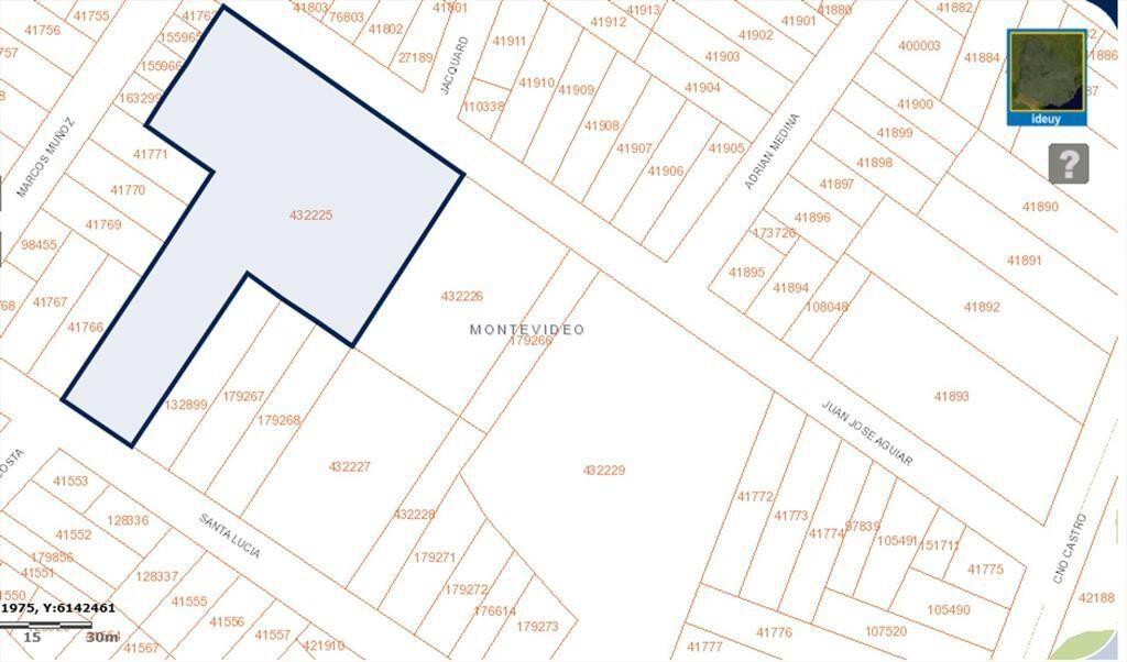 Venta de terreno 5504 m2, 3 padrones en el Prado