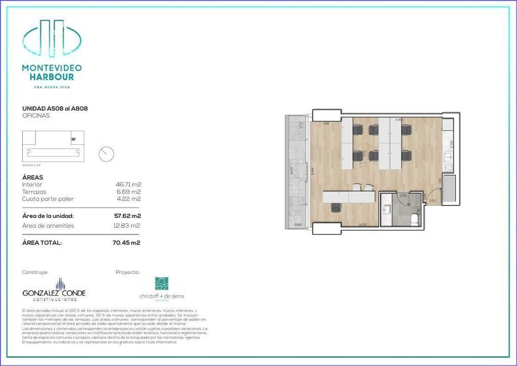 Venta oficina en Capurro - 608A