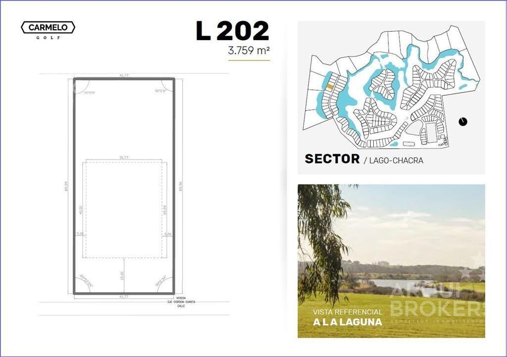 Terreno en venta en barrio privado en Carmelo - L202
