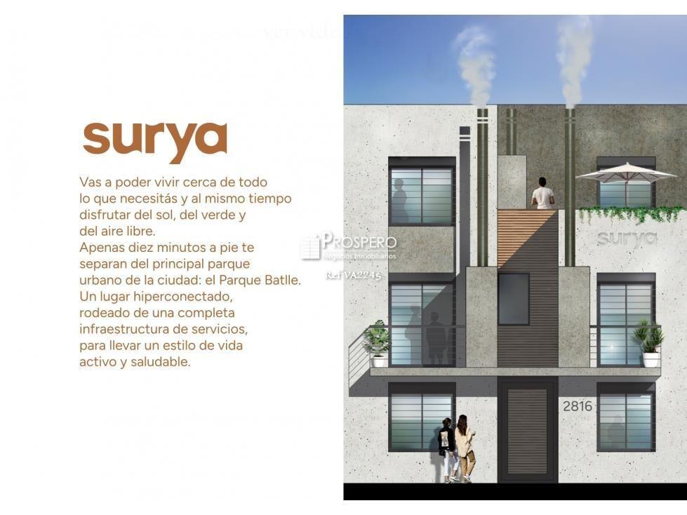 VA2245/p/2 Venta Casas 1dorm Parque Batlle Patio Terraza