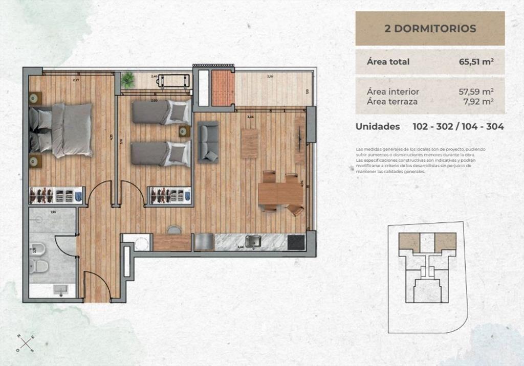 VENTA Apartamento CIUDAD DE LA COSTA 2 dormitorios