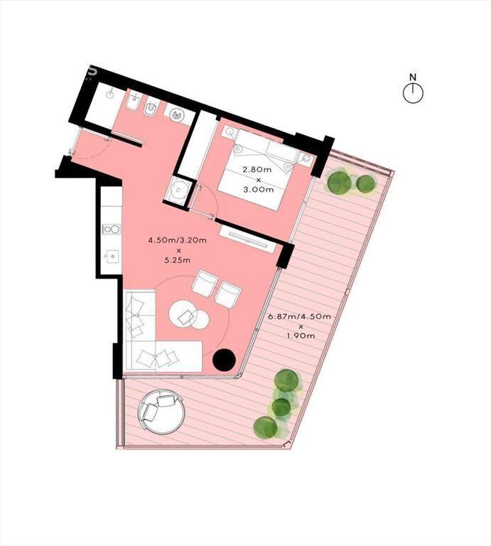 Apartamento de un dormitorio en venta en Colonia del Sacram