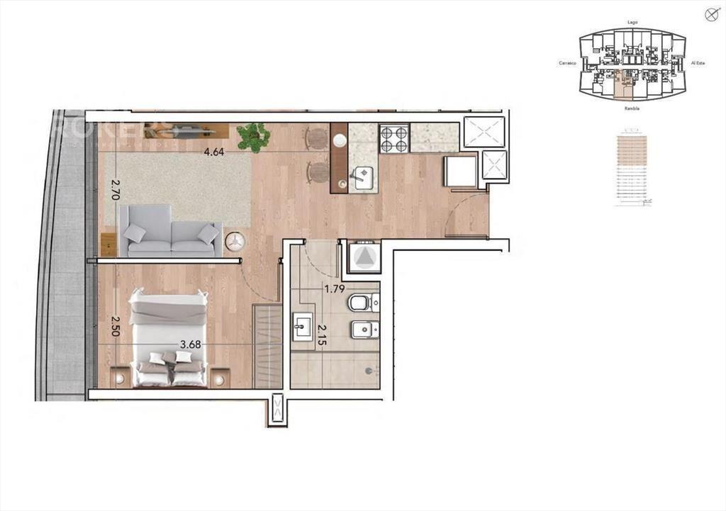 Apartamento 1 dormitorio en alquiler en Barra de Carrasco -