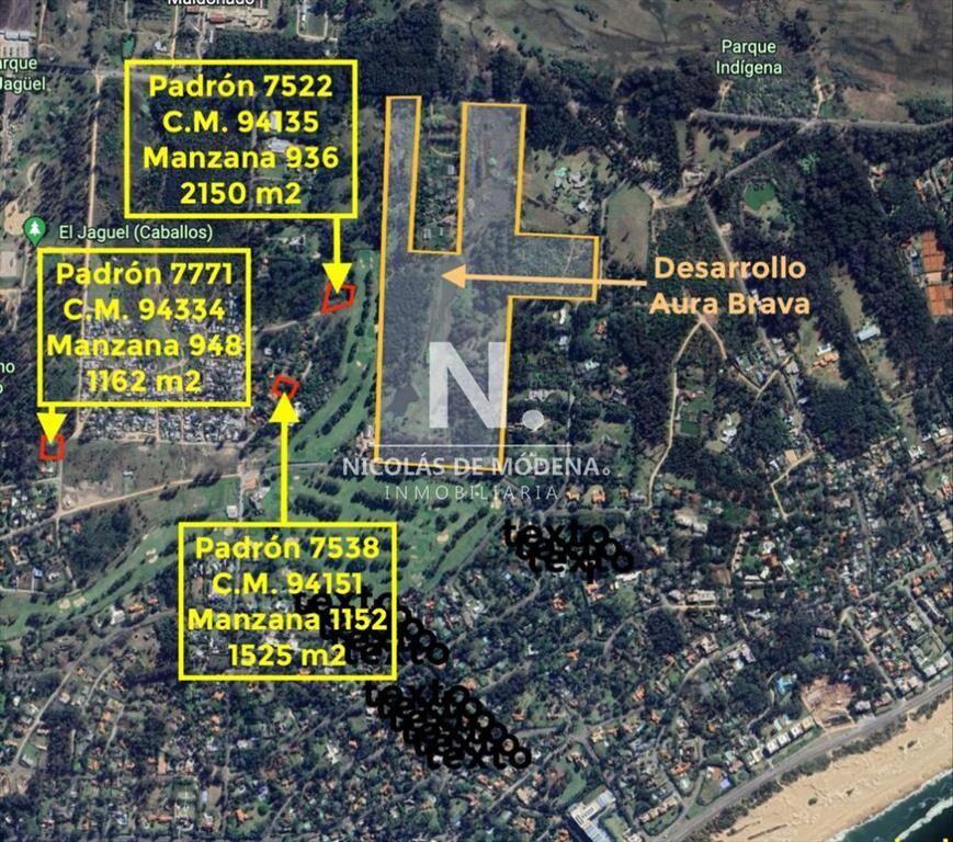 Se vende terreno de 1525m2 en Punta del Este.