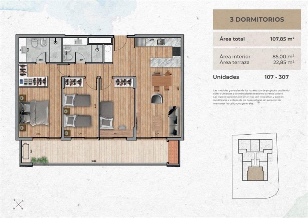 VENTA Apartamento CIUDAD DE LA COSTA 3 dormitorios