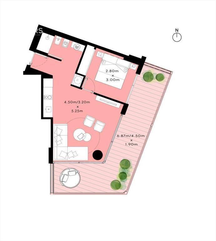 Apartamento de un dormitorio en venta en Colonia del Sacram