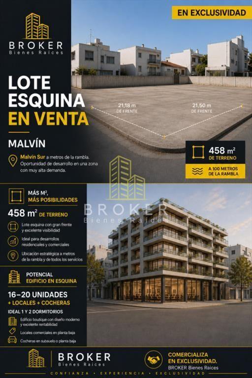 Venta Terreno Esquina en Malvin Oportunidad