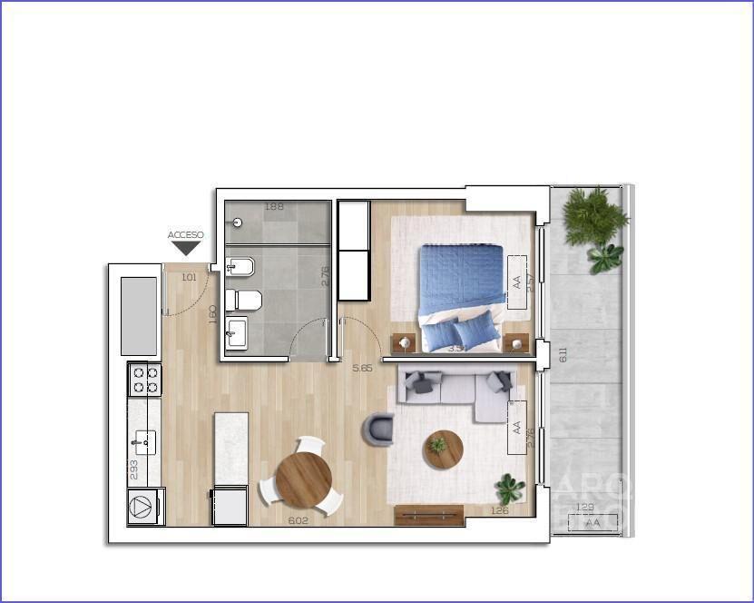 Venta apartamento un dormitorio en Capurro - 204a