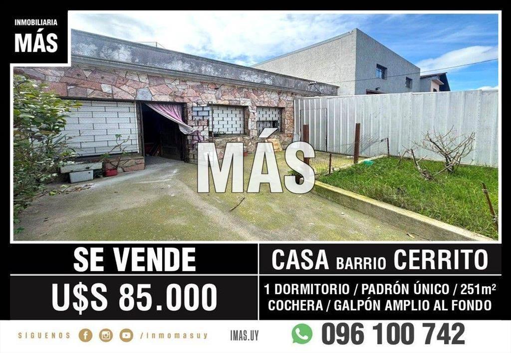 Casa + Galpón Venta Cerrito Montevideo iMas.uy LM *...